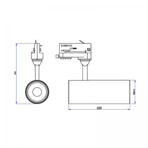 led - valo 15w 20w 30w johti raiteen radan paikan valo
