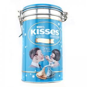 Ruokapohjainen, painettu, pyöreä kahvikotelo, jossa on ilmatiivis kansi