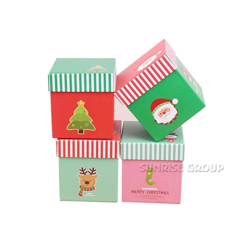 Pieni neliöpaperin tulostaminen Jouluaatto Apple Gift Box