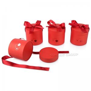 Mittatilaustyönä valmistettu pahvi, ylellinen pyöreä suklaahatturasia