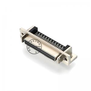 Factory tukku SCSI 50 pin DB-liitin naaras sinkki metalliseos oikea kulma