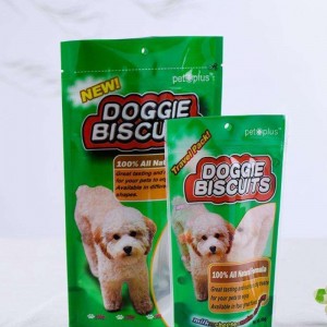 ziplock pyöreäpohjainen muovipussi, jossa on reikä