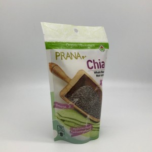 ziplock pyöreäpohjainen muovipussi, jossa on reikä