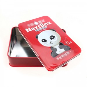 Mukautettu suorakulmainen silmäkorjauspakkaus, kosmeettinen tina-laatikko