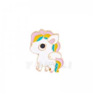 räätälöity metalli-sarjakuva eläinmerkki, sinkkiseos monivärinen leivontamaali rintakoru sinetti sulava valu kullattu rintakoru