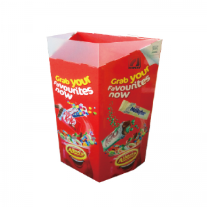 Mainoskohtainen painettu taitto-Banner Stand Totem Näyttö POP-kartonki-paperi Standee