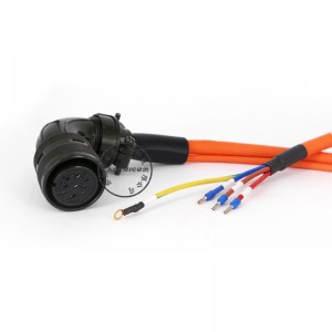 korkealaatuinen korkeajohtoinen joustava kaapeli ASD-A2-PW1103-G Delta-servomoottorin virtajohto