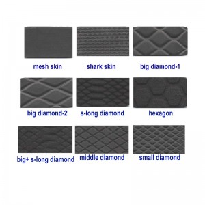 Neopreeninen kohokuvioitu kangas