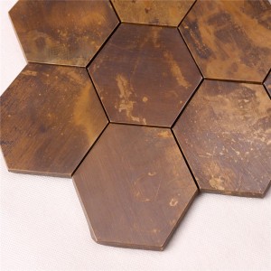 Antiikki pronssi seinä metalli kupari mosaiikki Art laatta