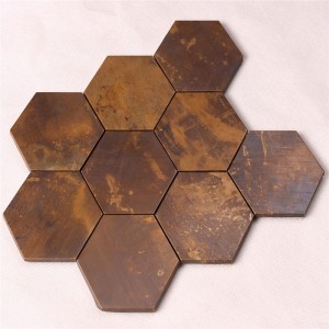 Antiikki pronssi seinä metalli kupari mosaiikki Art laatta