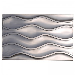 30 * 60 Wave-metallista / metallista mosaiikkilaatat Backsplashille