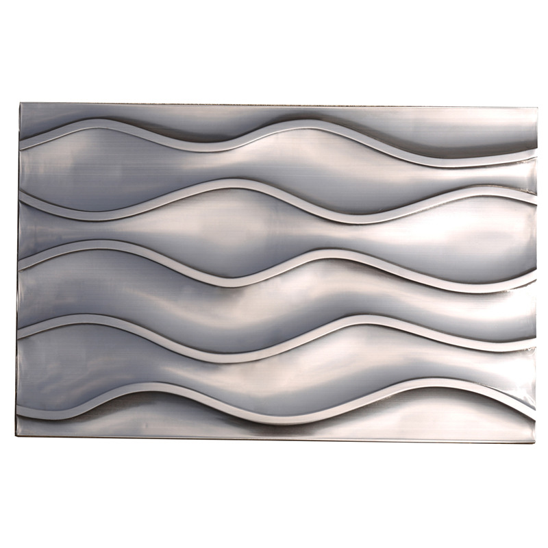 30 * 60 Wave-metallista / metallista mosaiikkilaatat Backsplashille