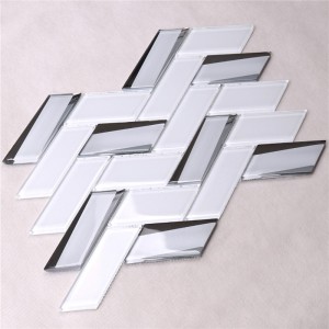 HMB37-tehtaan tarjonta Crystal Porcelain Glass Strip Mosaic -laatat