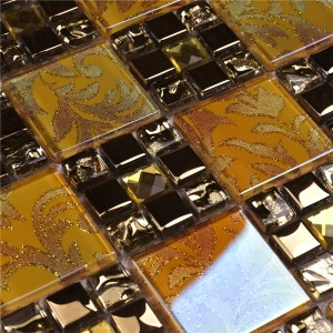 HDT15 Kilpailukykyinen hohtava lasinen mosaiikkilaatat