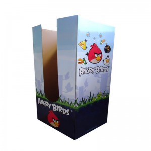 Mukautettu kartonkiteline, aaltopahvinäytön teline, lattia-näyttöhylly