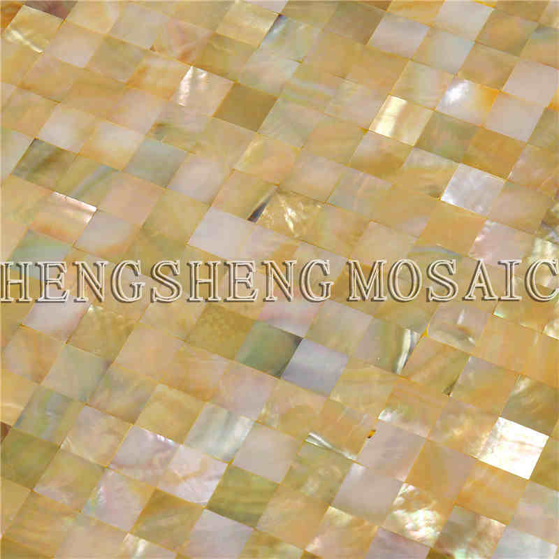 Tukku keltainen sekoitus valkoinen äiti Pearl Sea Shell Mosaic kylpyhuone sisustus laatta