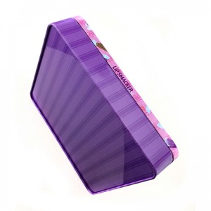 Pieni neliön kosmeettinen tinalaatikko huulikiiltoa varten PVC-ikkunalla