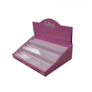 Mukautettu paperin kosmetiikka Näyttö POS POP Aaltopahvin työtaso kosmetiikkaan