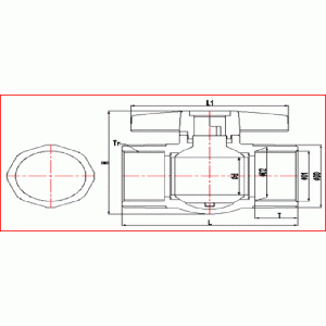 upvc-rei'itetty palloventtiili