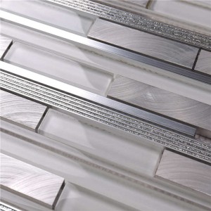 Super White Glass \u0026 Alu-kylpyhuoneen seinän mosaiikkilaatat