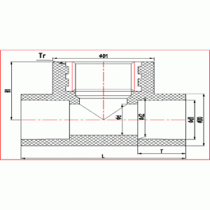 UPVC COPPER THREADED TEE