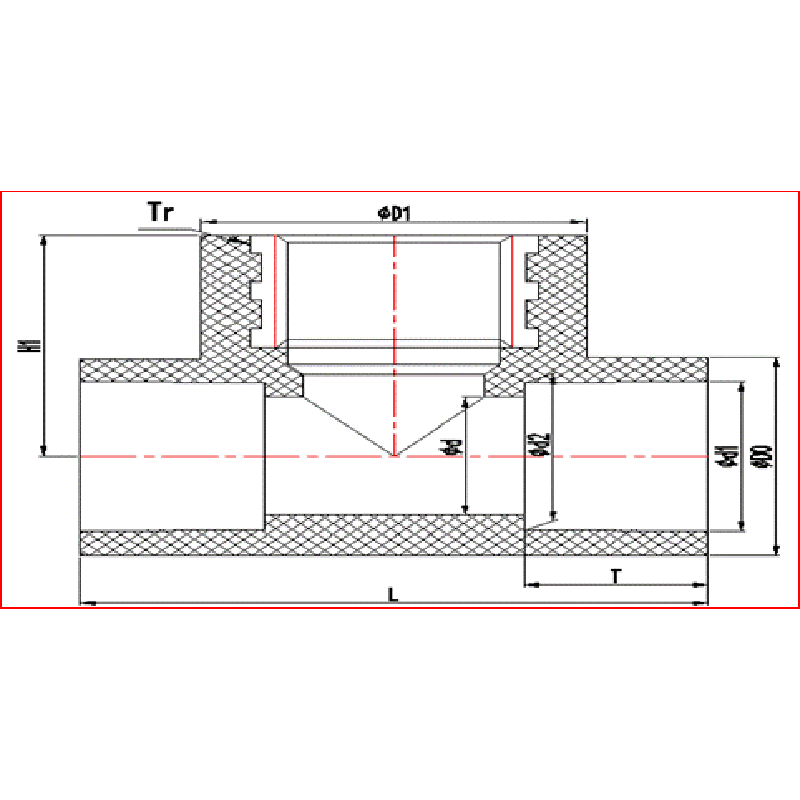 UPVC COPPER THREADED TEE