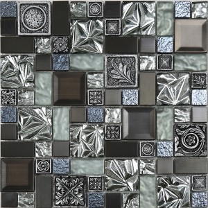 Hartsi sekoita kultafoliota ja rikki keraamisia metallisia mosaiikkiseinälevyjä