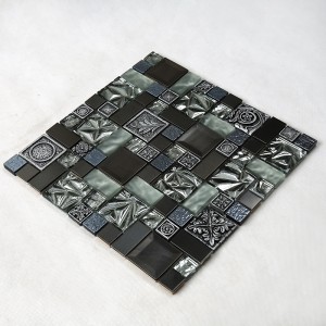 Hartsi sekoita kultafoliota ja rikki keraamisia metallisia mosaiikkiseinälevyjä