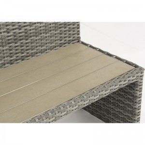 alumiini rottinki neliö pöytä puisto penkki ulkokalusteet asettaa sateenvarjo reikä