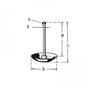 Big Mooring Mushroom Anchor Maalattu punainen