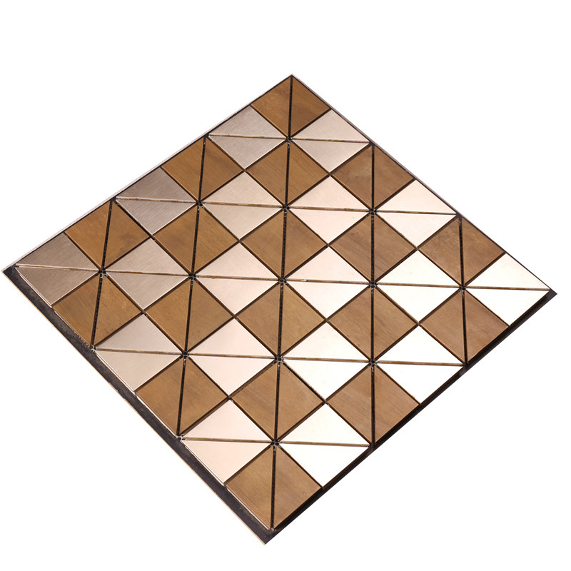 Sisustus Champagne Gold Color Geometrinen Mosaic Tile HSW18118