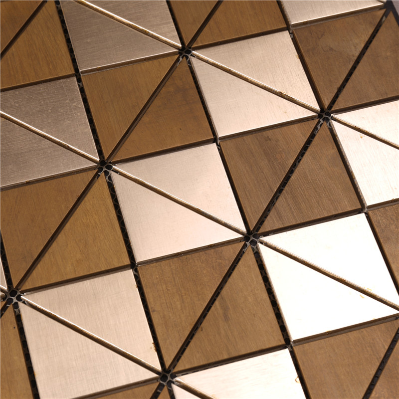 Sisustus Champagne Gold Color Geometrinen Mosaic Tile HSW18118