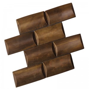 Vintage Coppery Mosaiikkilaatat Lobby-sisustukseen HSW18126