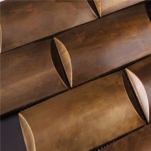 Vintage Coppery Mosaiikkilaatat Lobby-sisustukseen HSW18126