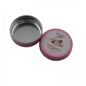 Pieni, pyöreä kaksiosainen huulirasva, kosmeettinen pakkauslaatikko