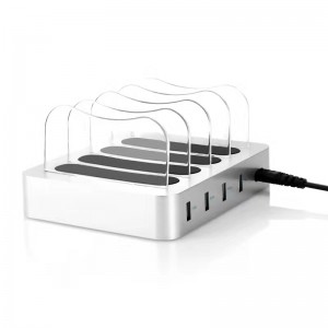 KPS-8402LC Neljä USB-portin latausasemaa (US / EU / UK / AU AC -kaapeli)