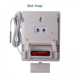 Kosteusmittarissa on kiinnikkeet ja suuret LCD-näytöt olohuoneen toimistolle