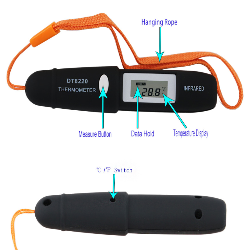 Manufaction-infrapuna-kynän lämpömittari Mini kuluva kontaktiton lämpömittari