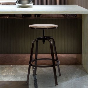 Backless Barstool säädettävä korkeus kääntyvä baari puheenjohtaja asettaa 2