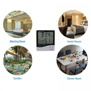 Sisäisen monitoimilaitteen korkealaatuinen lämpömittari ja kosteusmittari