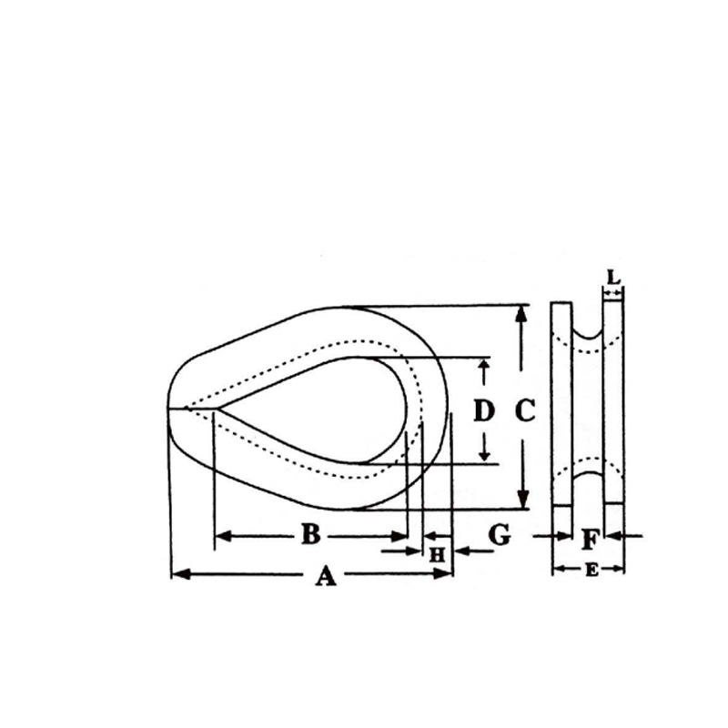 DIN6899 A Wire Rope Deep Welded Thimble sinkitty