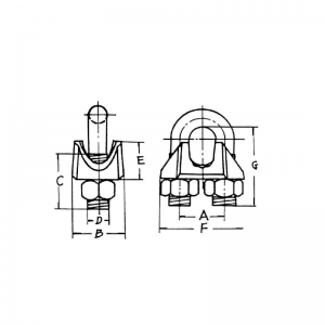 Sinkkipinnoitettu US-tyypin vaijerilanka