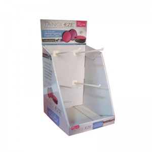 Myyntipisteen mukautettu pahvipöydän koukun näyttöjalusta