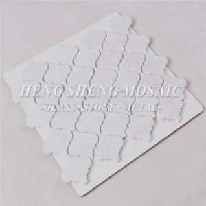 HSC43 Carrara Valkoinen luonnonmarmori kivi kuusikulmainen vesisuihkumainen mosaiikkilaatta keittiön Backsplash-kylpyhuoneen lattiaseinälle