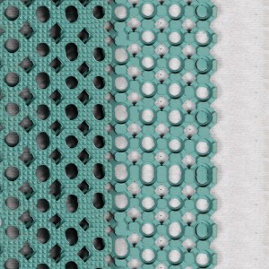 Vedenkestävä kumimatto, jossa on tyhjennysreikä ravintolaan