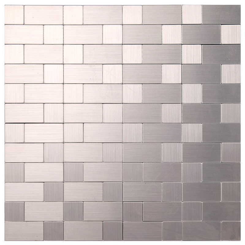 Hopea vedenpitävä / tulenkestävä alumiini mosaiikki laattatarrat keittiön Backsplash kuori ja keppi