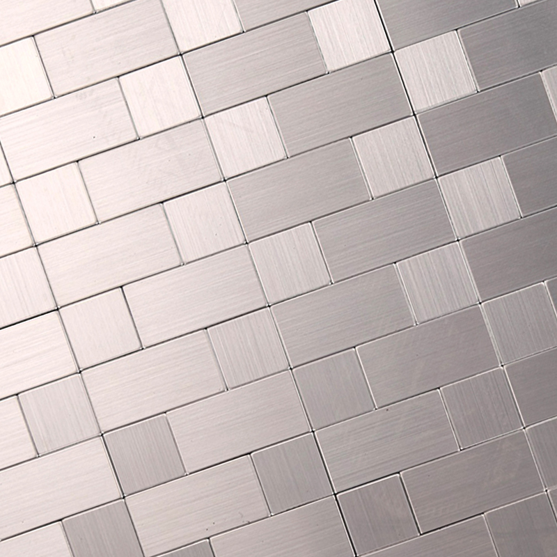 Hopea vedenpitävä / tulenkestävä alumiini mosaiikki laattatarrat keittiön Backsplash kuori ja keppi