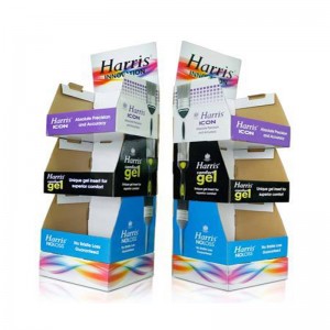 YJ Pop Up -kartongituotteiden näyttöteline, aaltopahvipakkauslaatikko, paperinäyttötelineen hyllyyksikkö