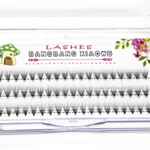 Kuuma myynti 10p: n juurtuneesta leimahduksesta - yksittäinen volyymi 3d - ripsien pidennys