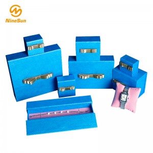 Muokattu logo painettu ylellinen tukku korurasia sarana, vihkisormus laatikko